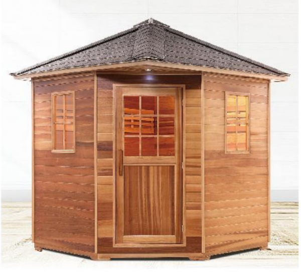 Outdoor Wooden Sauna Room For 5 Person